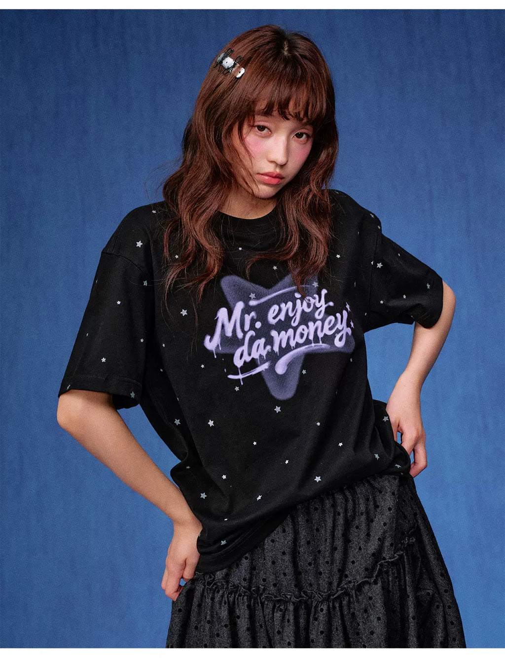 MEDM Star Polka Dot Versatile Casual Tee