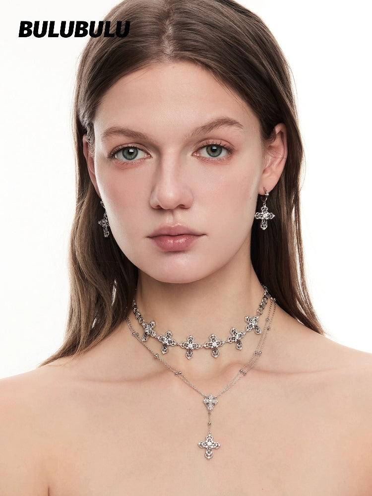 BULUBULU Pendant Cross Double Necklace