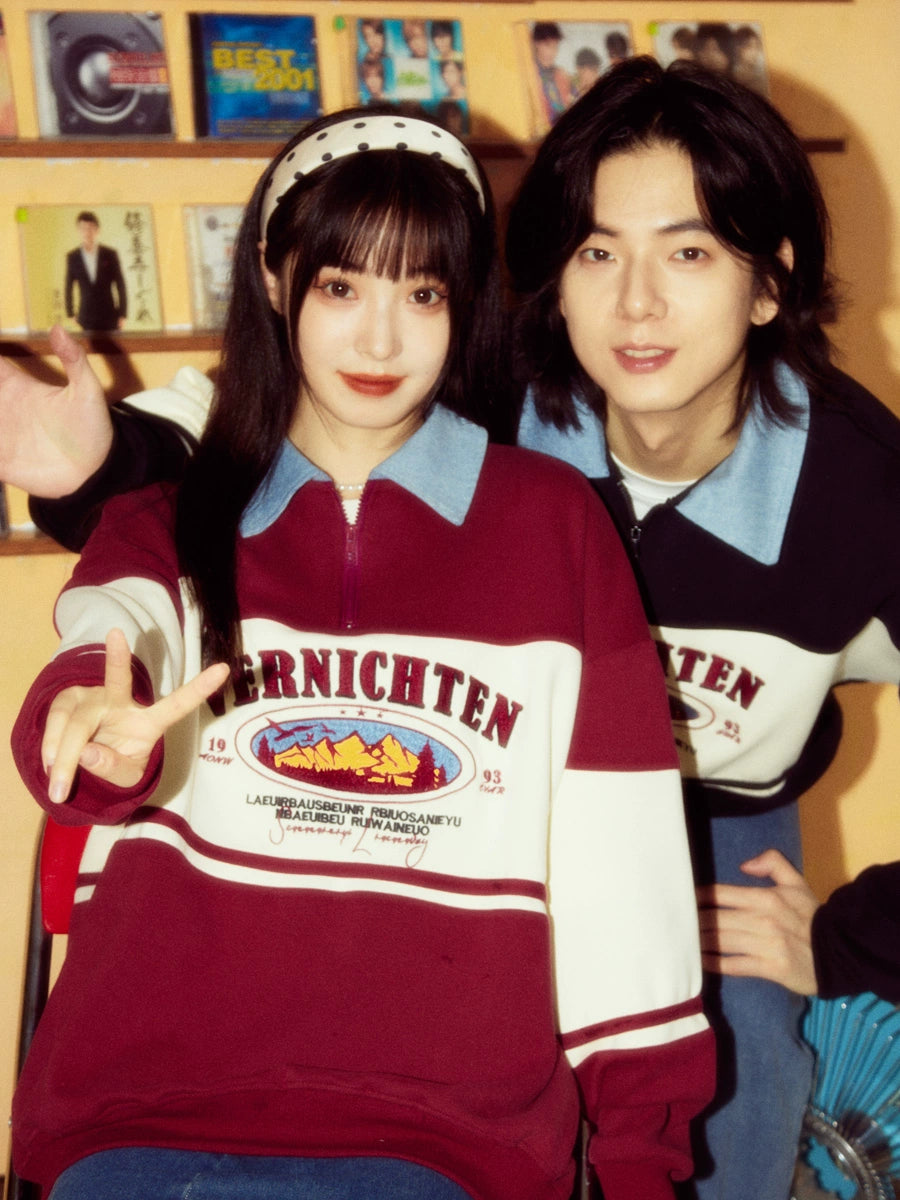 ALOHA Vintage Hong Kong Style POLO Sweater