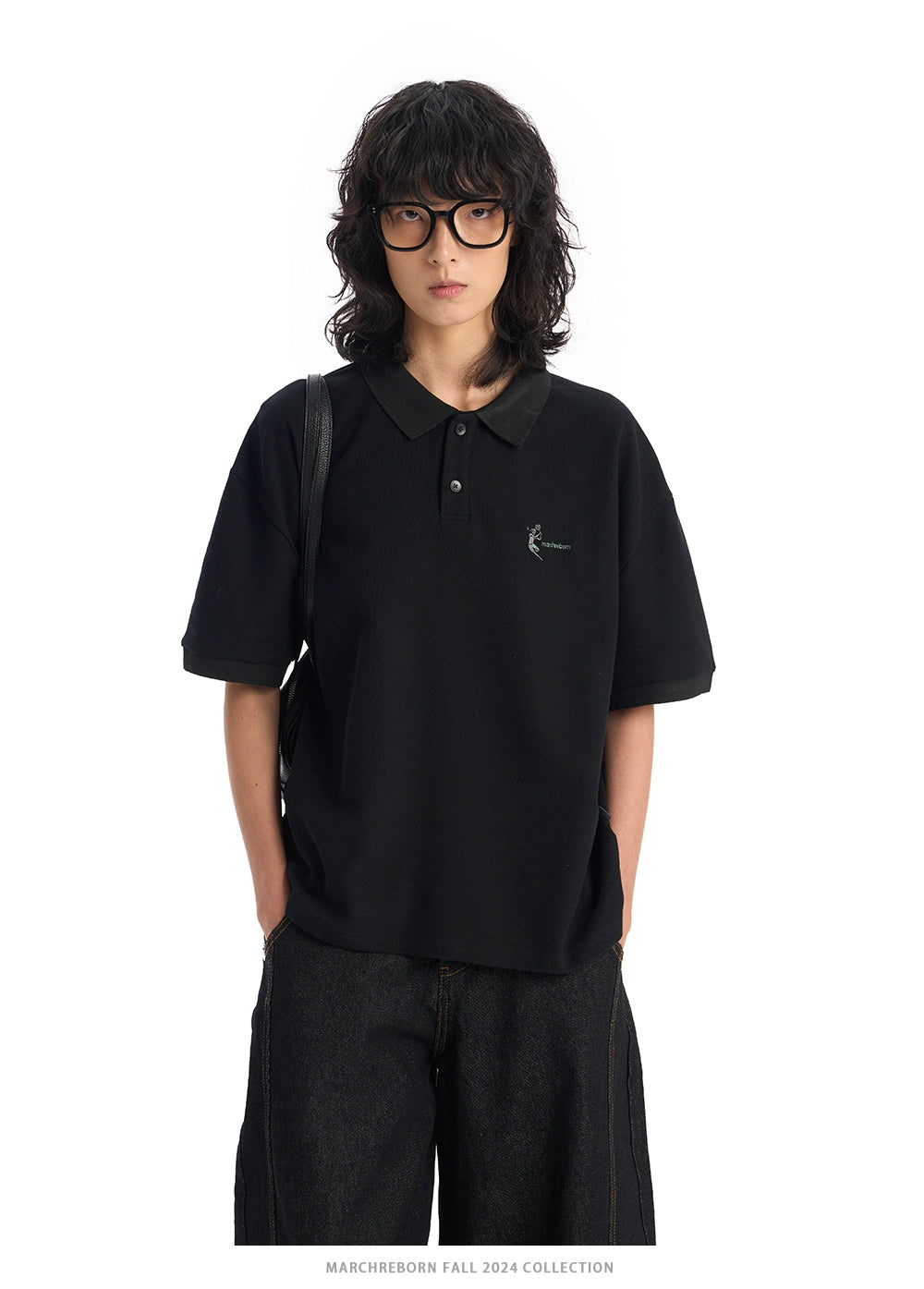 March Embroidered Flying Man Basic POLO Shirt