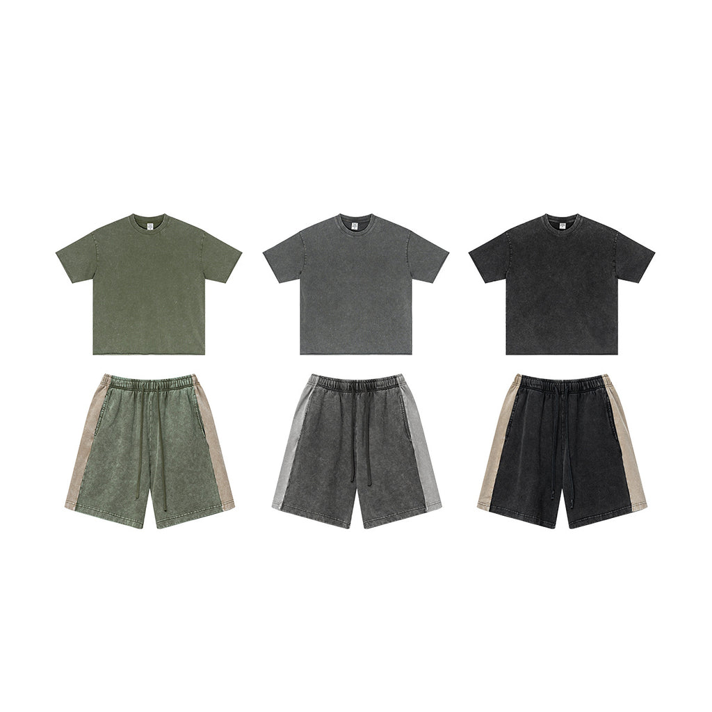 BE Retro Splicing Contrasting Color Sports Suit