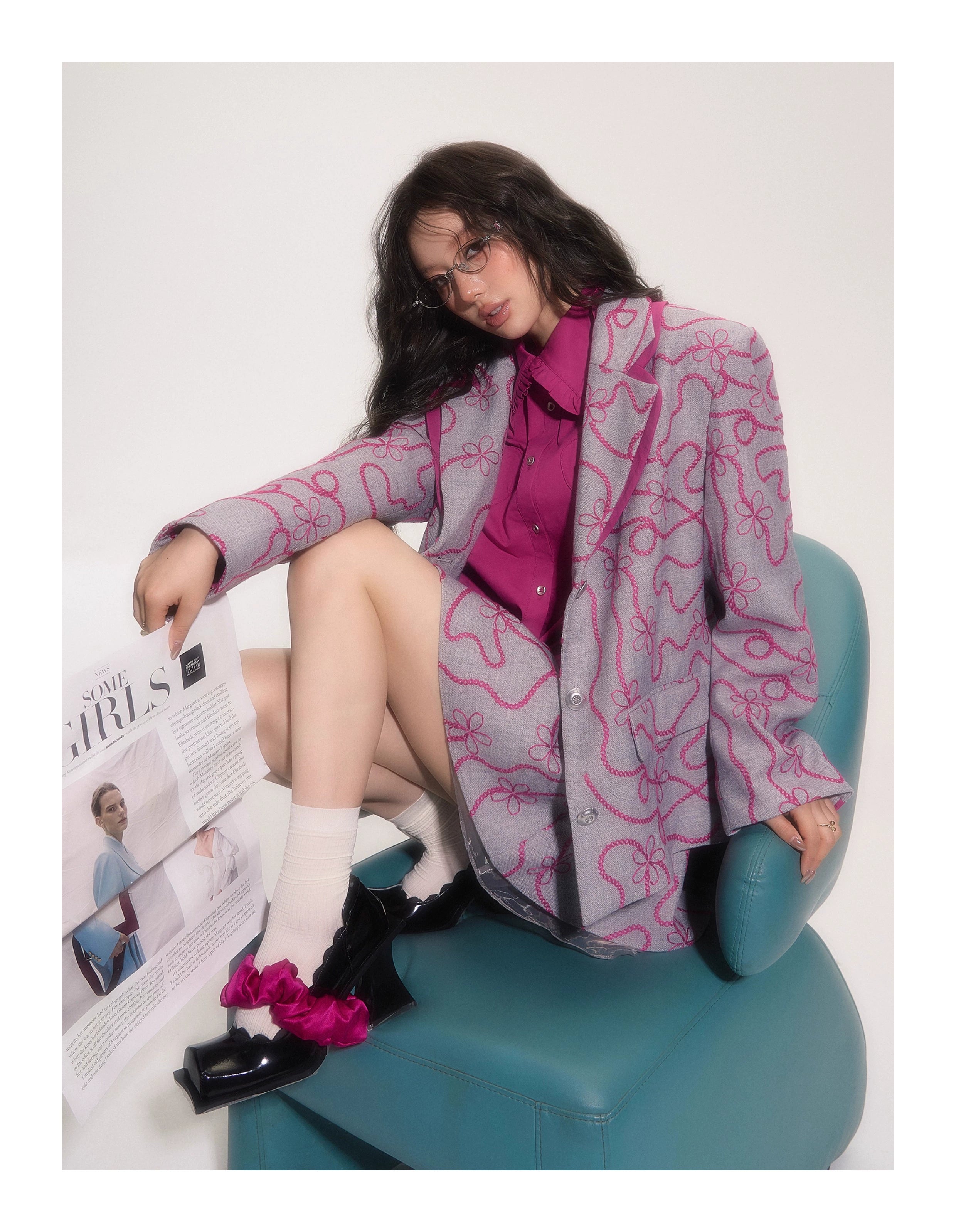 SASSY MOODY Silhouette Loose Suit Suit