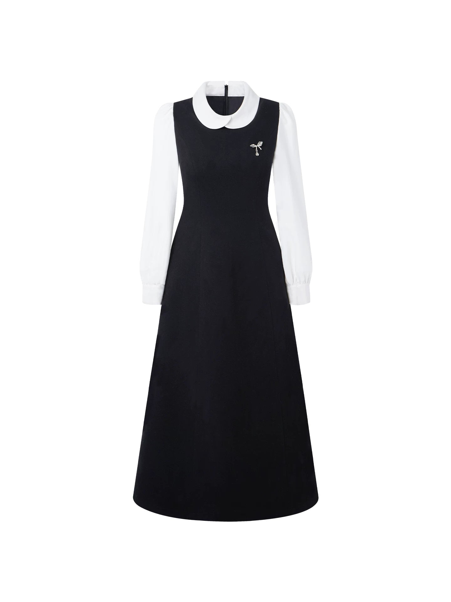 Even Korean Exquisite Simple Fake Two Waist Dress