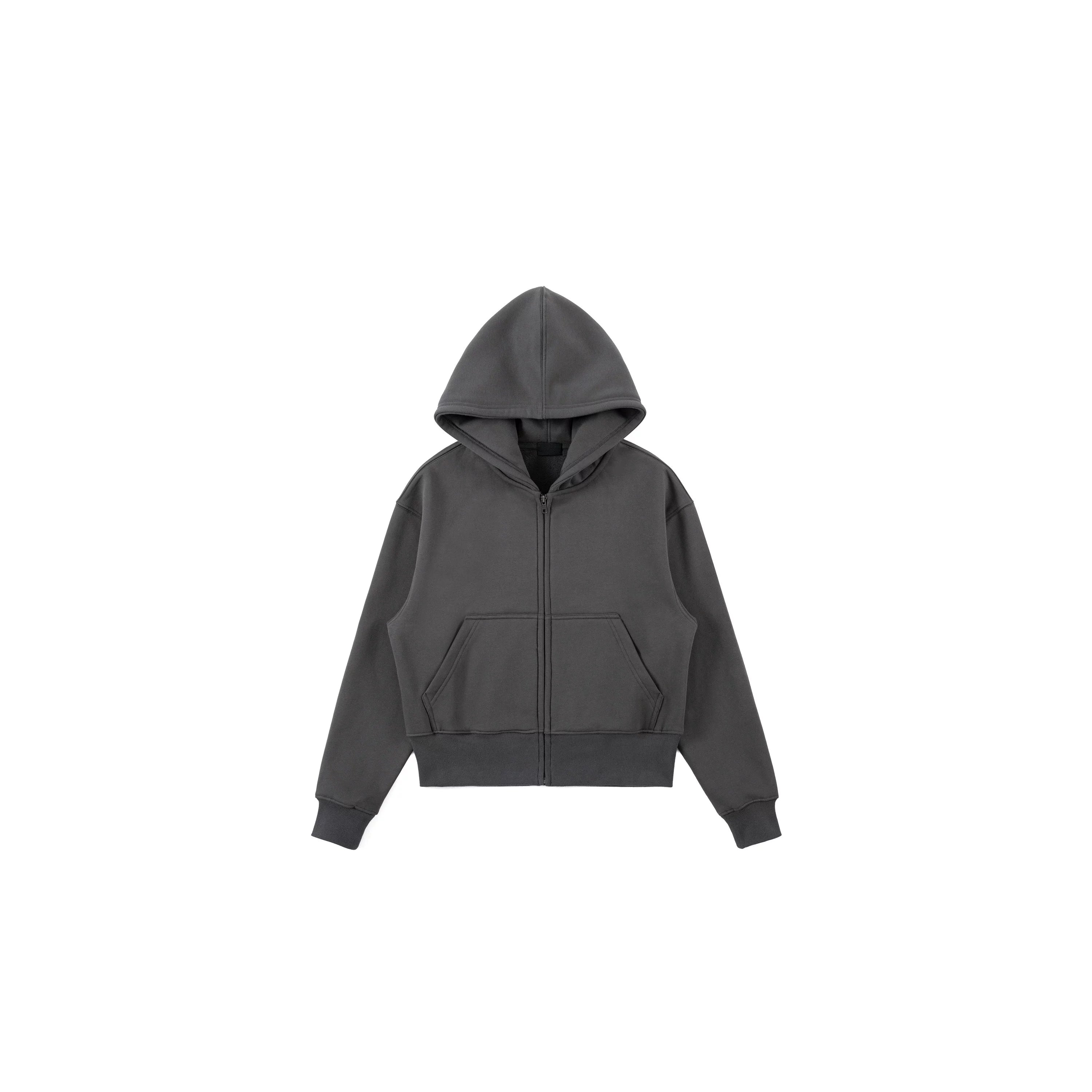 PLUS NO LOGO Short Zipper Hoodie Sweater Jacket