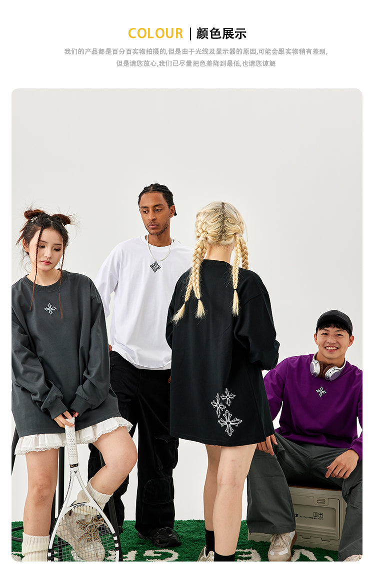 76NMK heavy 280g versatile pure cotton SPADES Long Sleeve Tee