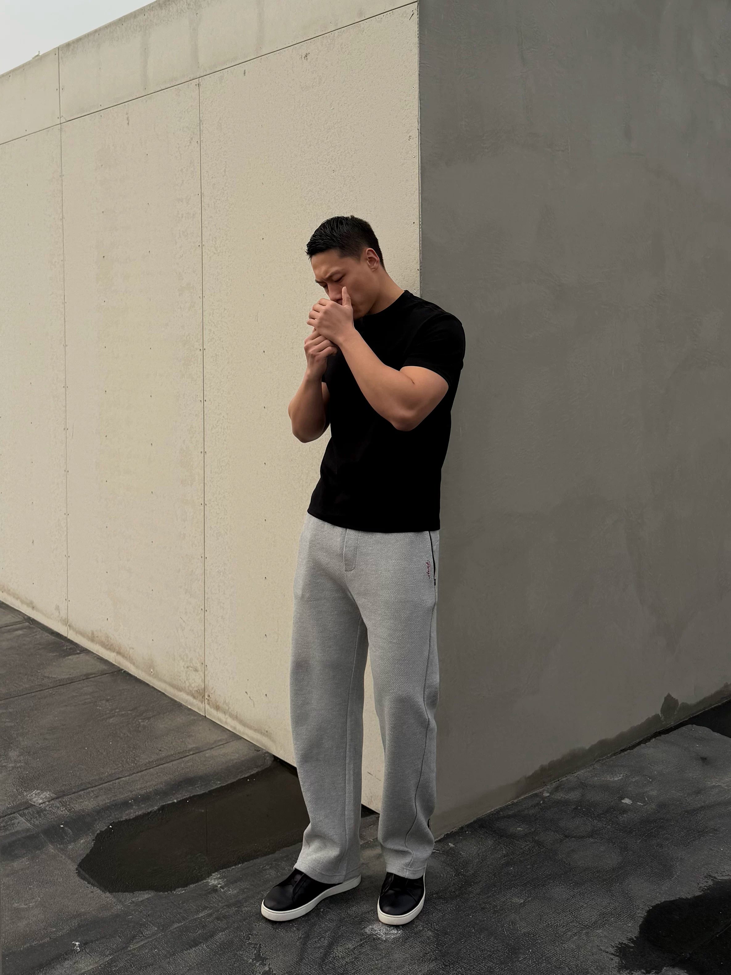 GTAL Casual Embroidered Straight Trousers