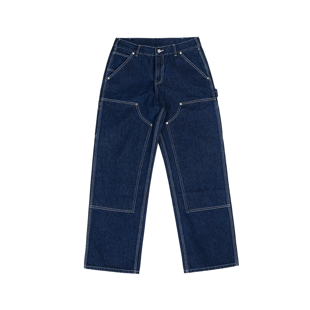 UNTILWERICH Splicing Tooling Straight Loose Jeans