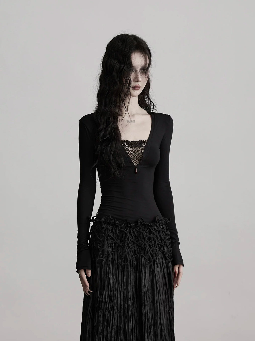 INDULGE Hollow Waist Slim Long Sleeves