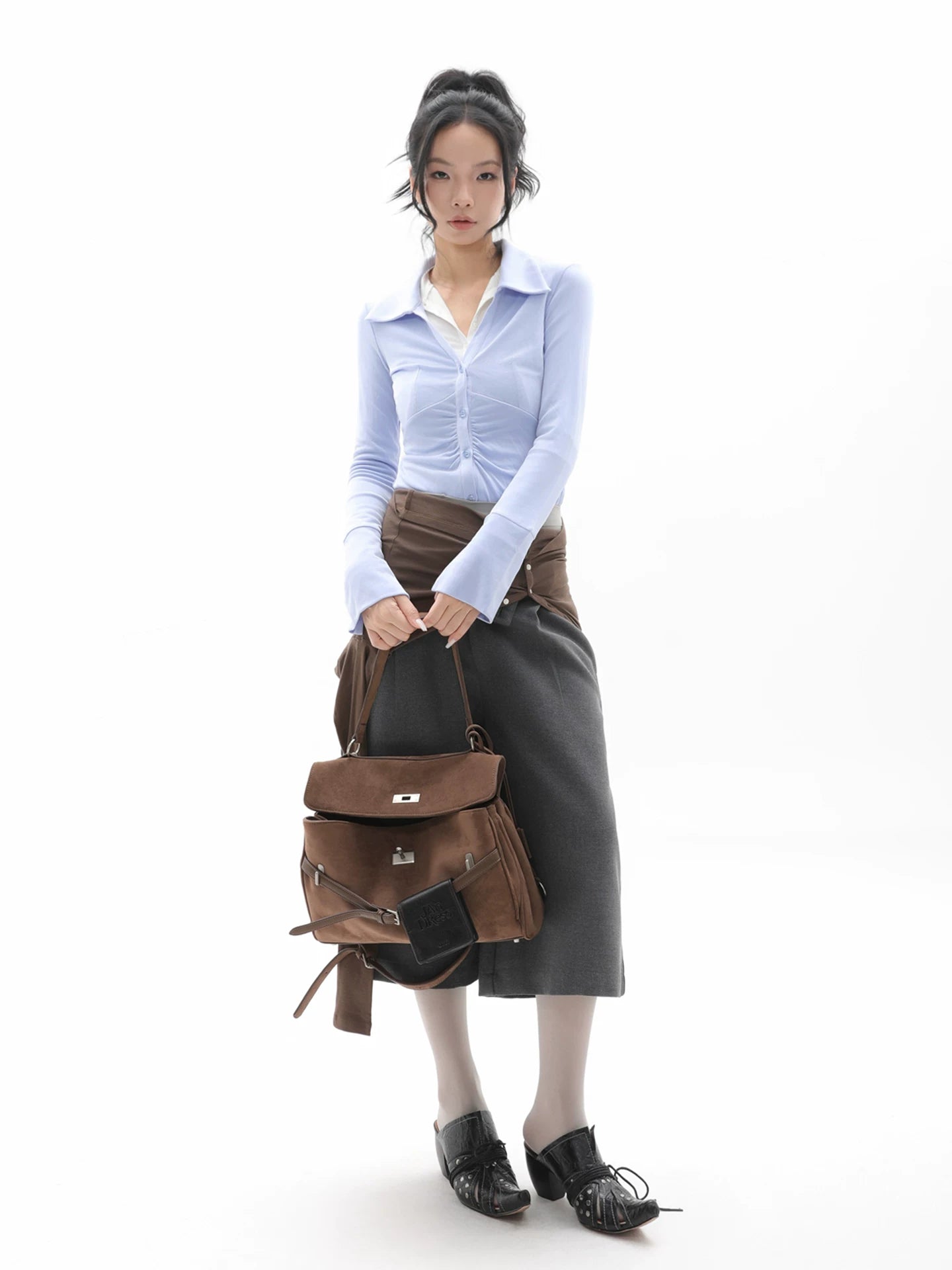 JANDRESS Suede Casual Versatile Backpack