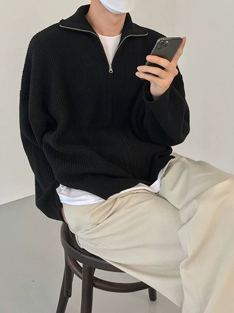 COLN Casual Versatile Zipper Sweater