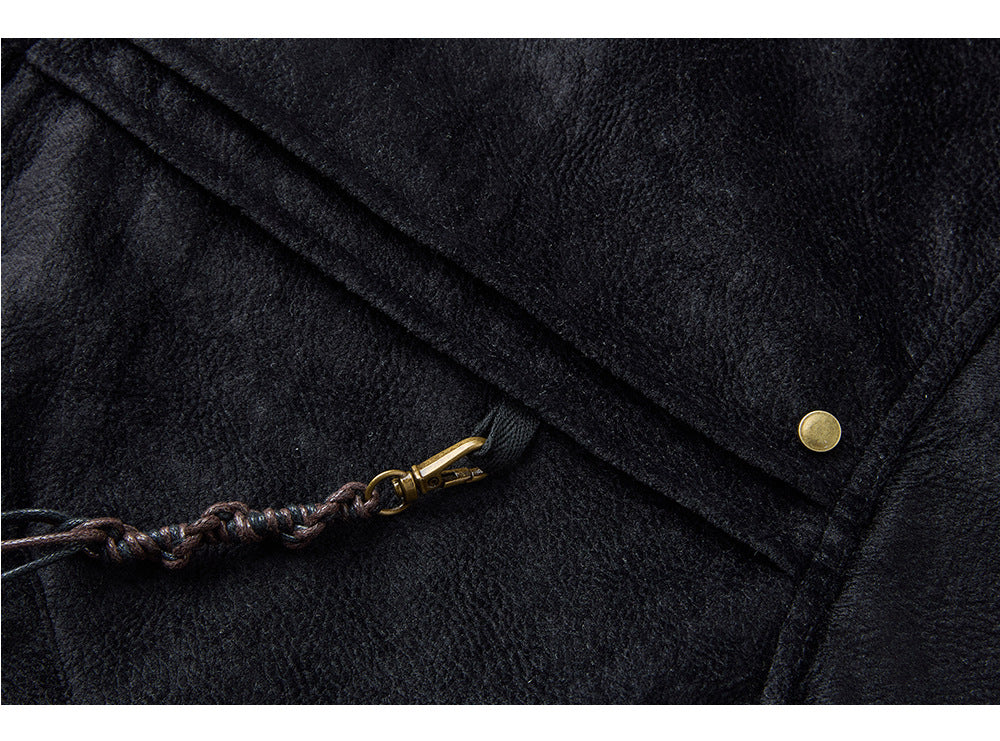 EME Retro Fleece Casual Lapel Jacket