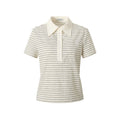RPB BRAND Simple Lapel Striped Short-sleeved Polo Shirt