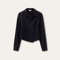 SunsetPark Romantic Irregular Detachable Bow Blouse