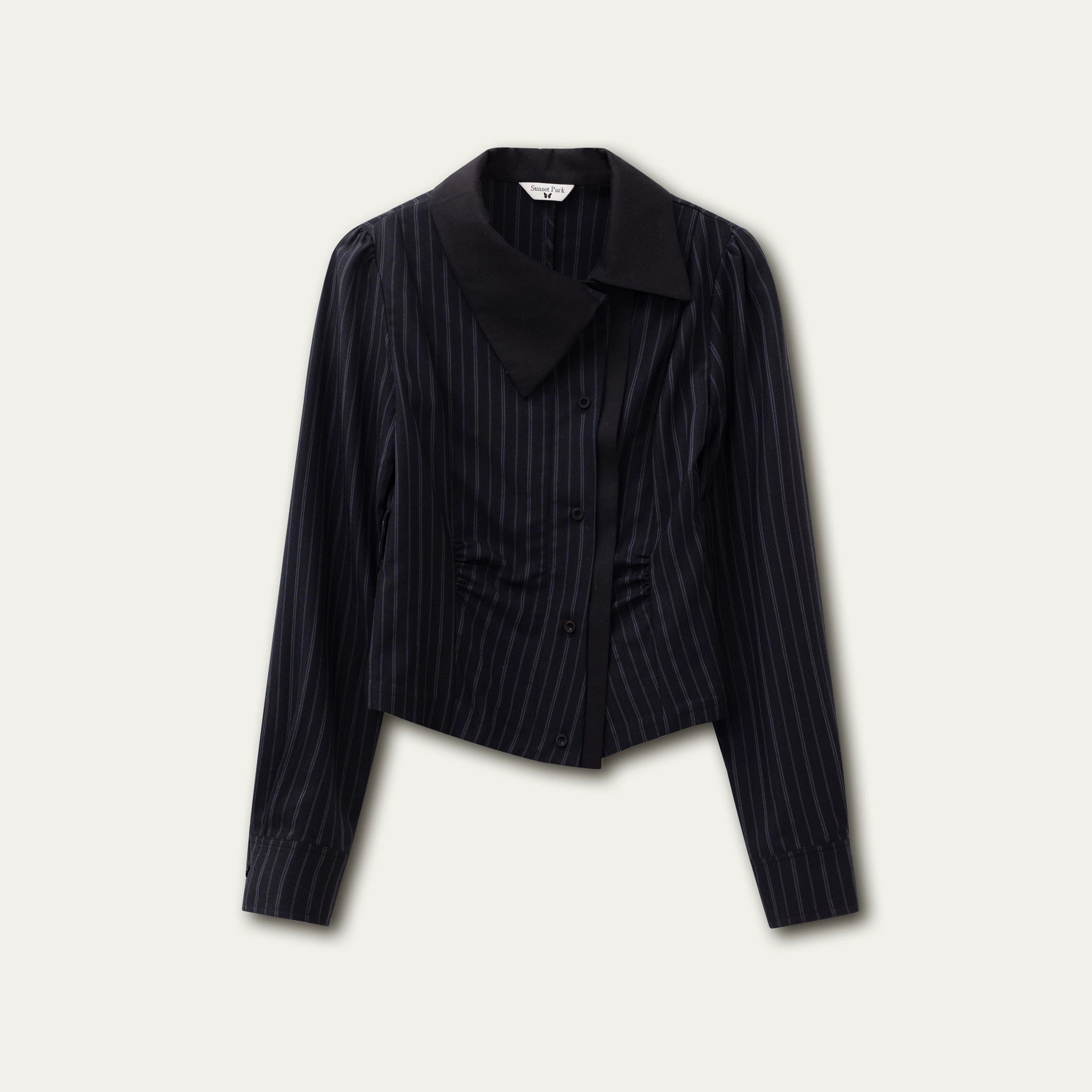 SunsetPark Romantic Irregular Detachable Bow Blouse