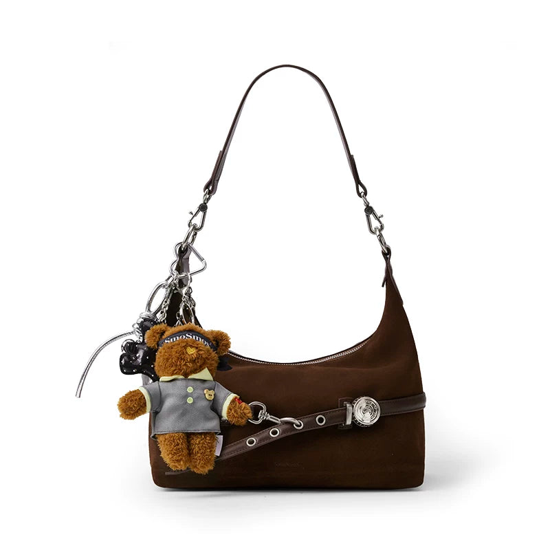 SmoSmos Suede Shoulder Messenger Bag