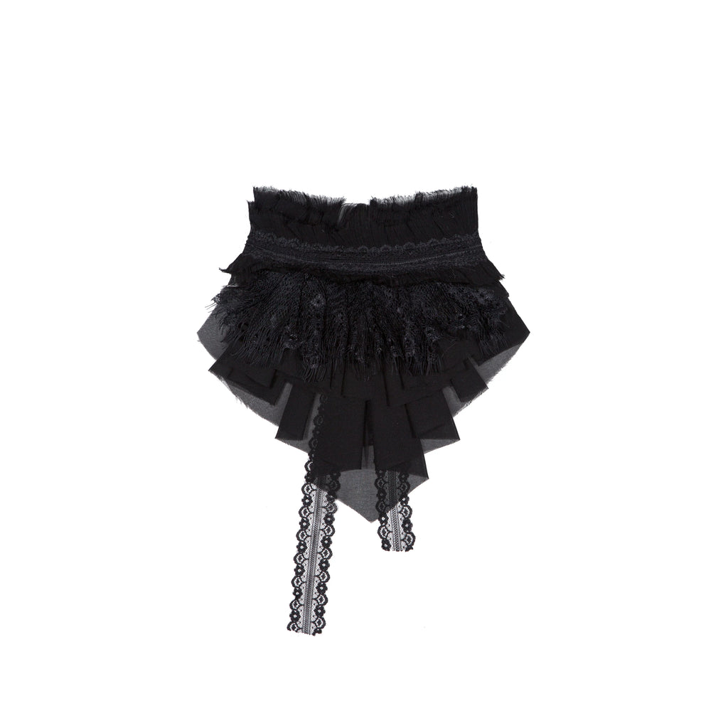 ARIADNAw Multi-pleated Backless Slim Lace Camisole