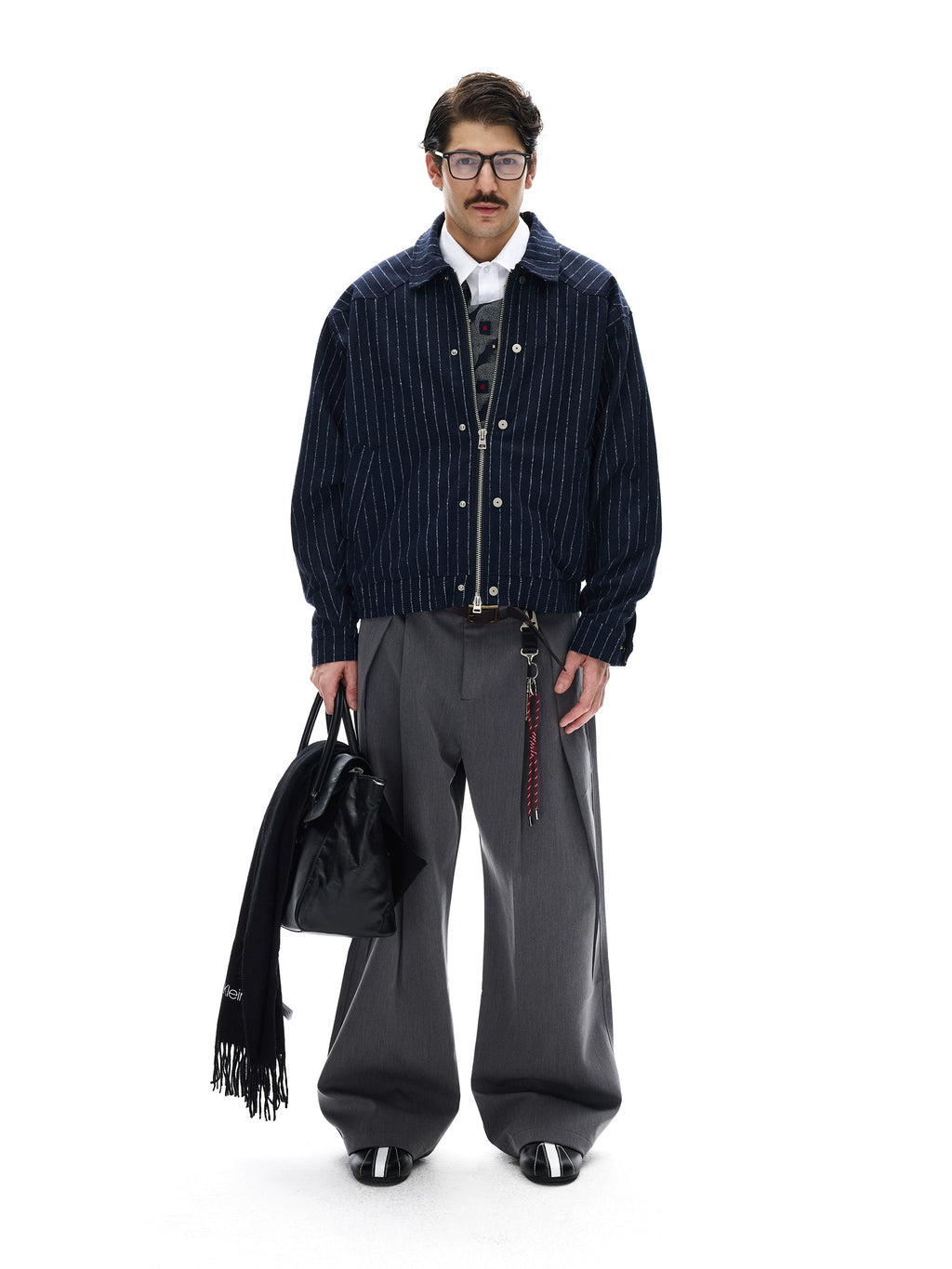 MADWITCH Vintage Simple Premium Striped Jacket