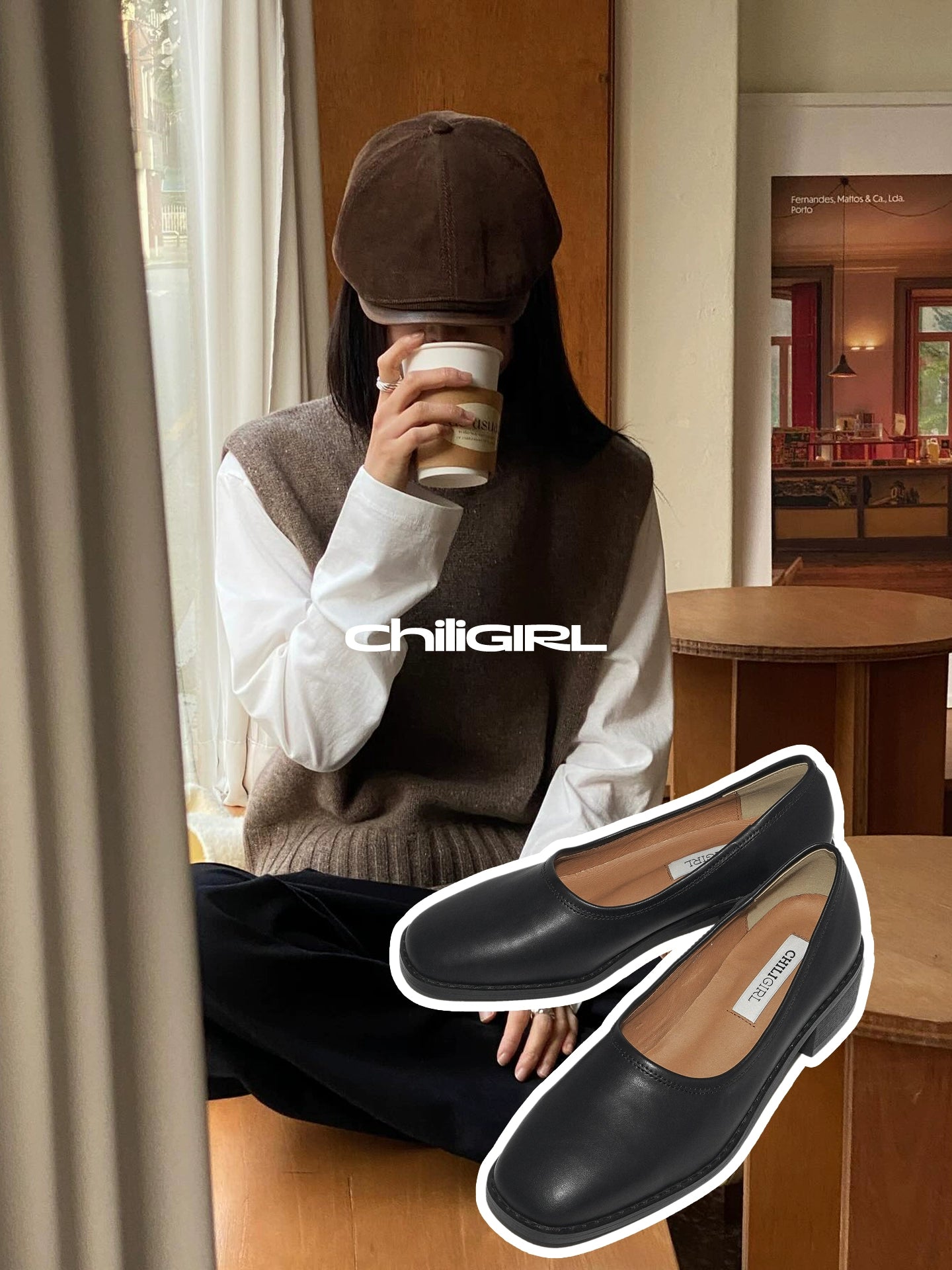 CHILIGIRL Retro Medium Heel Versatile One-pedal Shoes