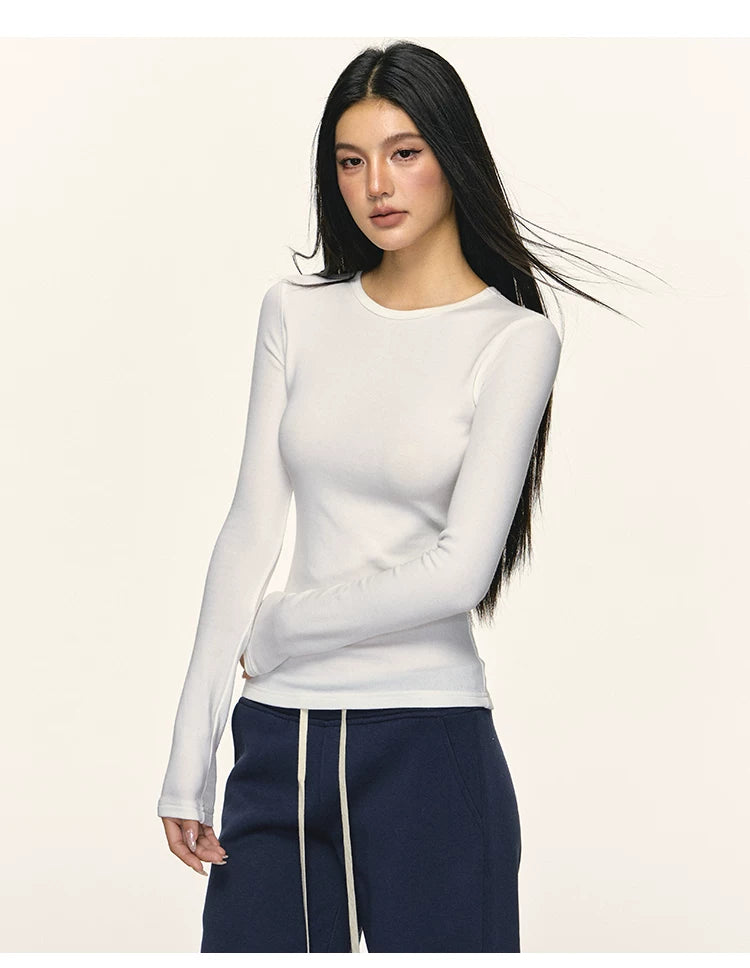 Anna Aneae Crewneck Slim Slim Long Sleeves