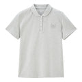 Giordano Small Embroidery Lycra Pearl Doll Collar Lapel Tee