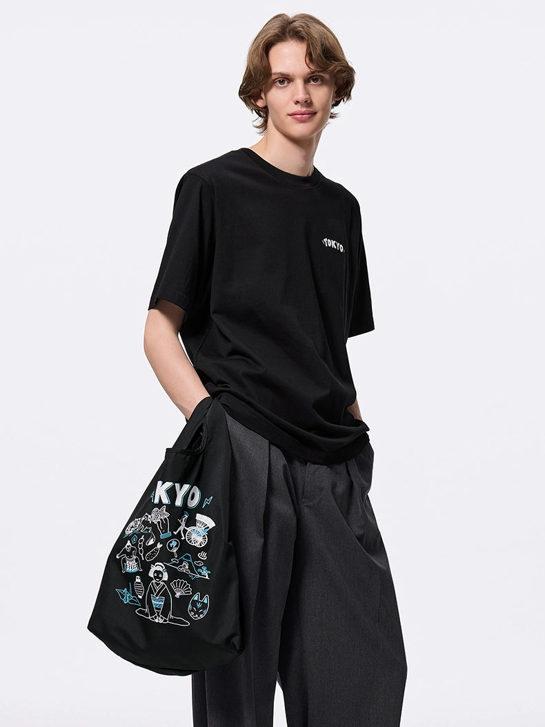 GU Light and Portable Printed Tote Bag