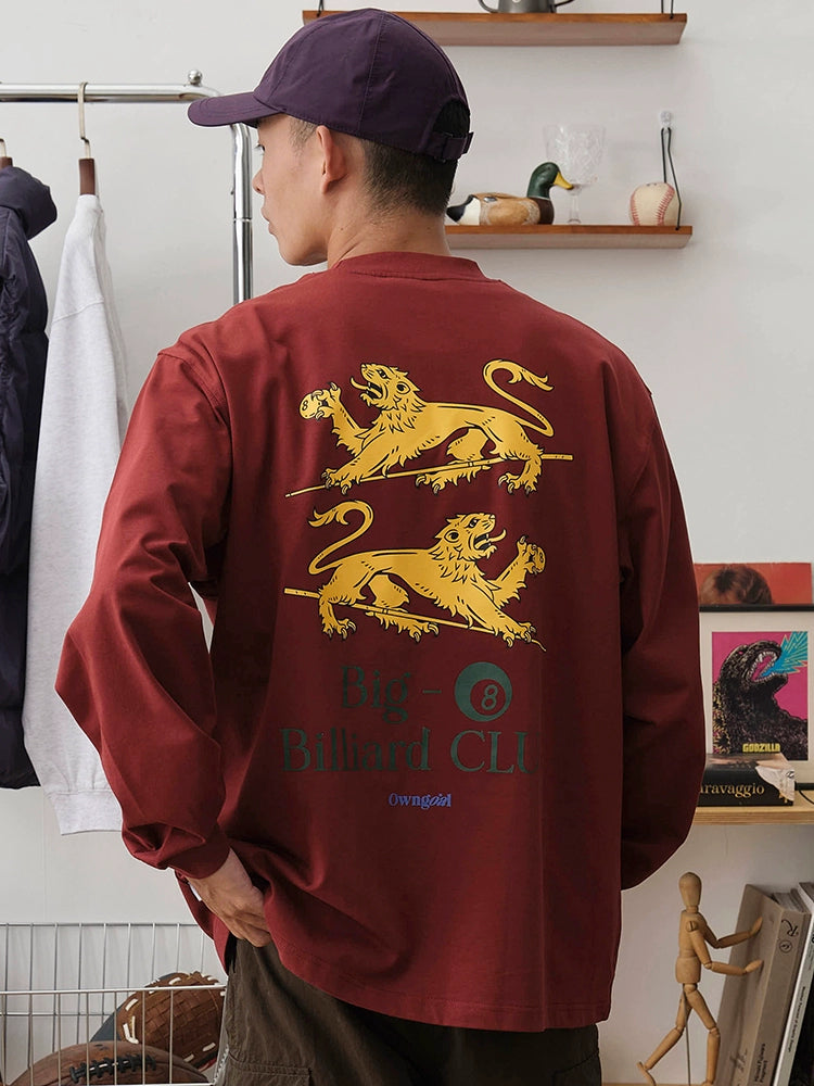 Battles Loose Vintage Crew Neck Casual Long Sleeves