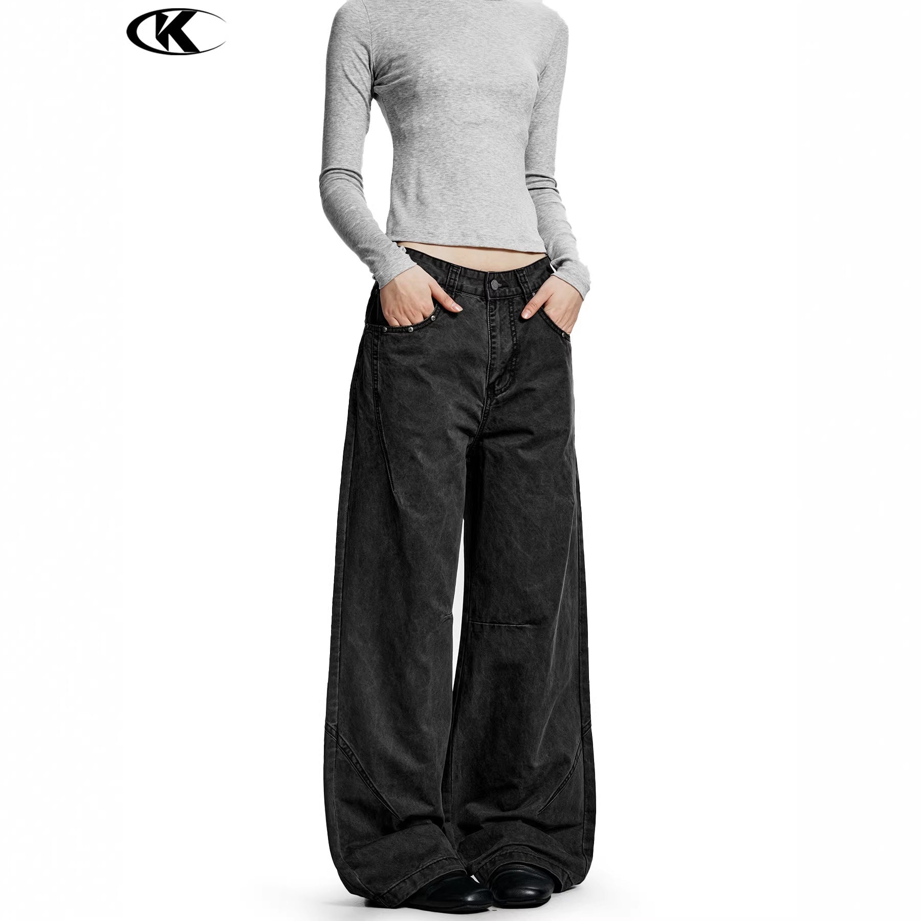 11KN American Vintage Rock Gray Cargo Pants Unisex