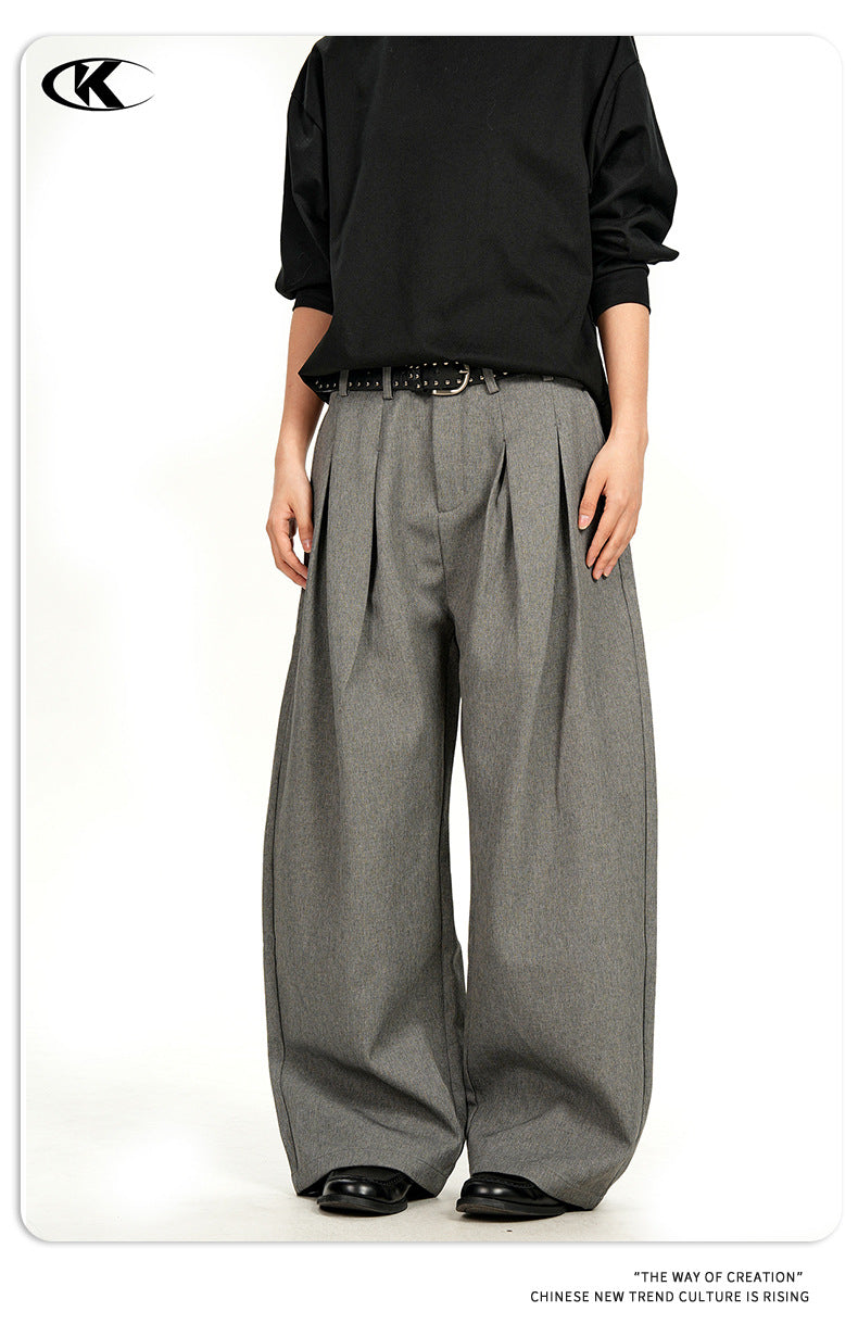 11KN Double Pleated Loose Versatile Casual Pants