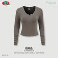 BE V-Neck Button Long Sleeve Knitted Sweater