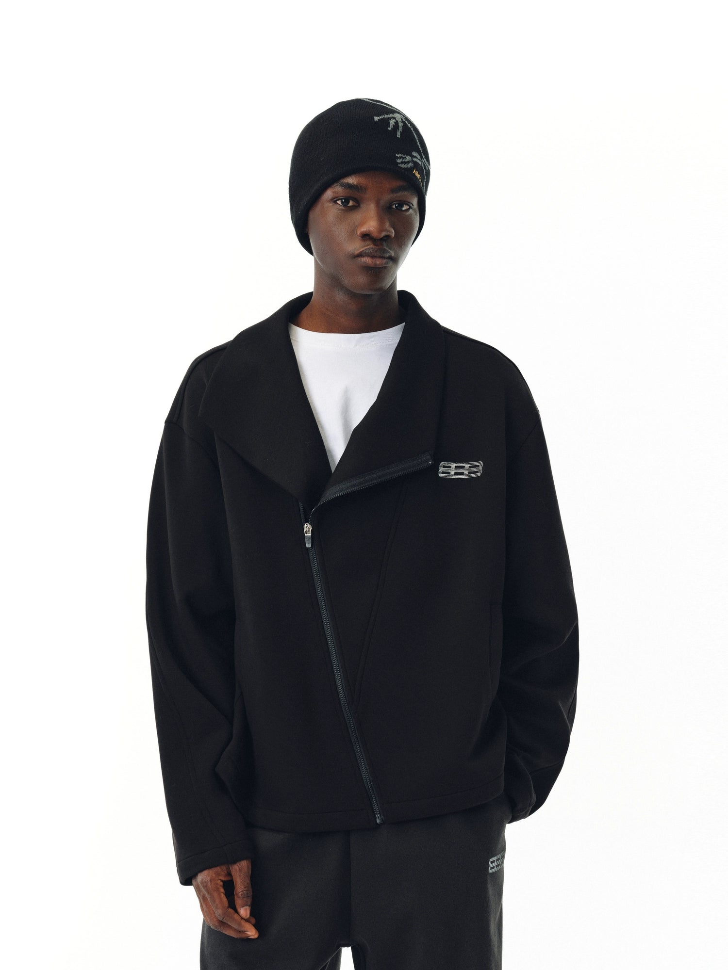 FPA Diagonal Cut Turtleneck Short Jacket