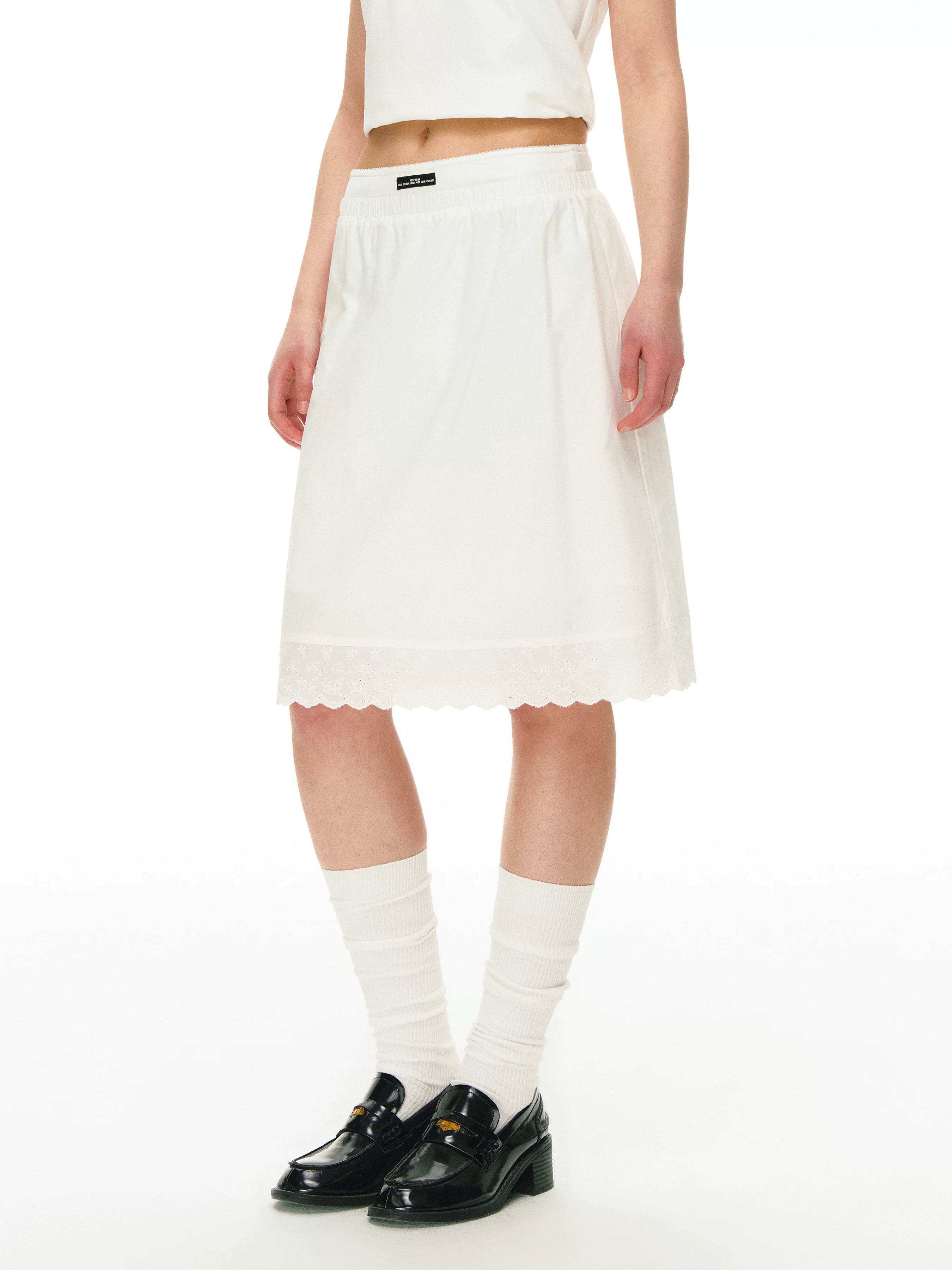 Ariseism Vintage Satin Patchwork Skirt