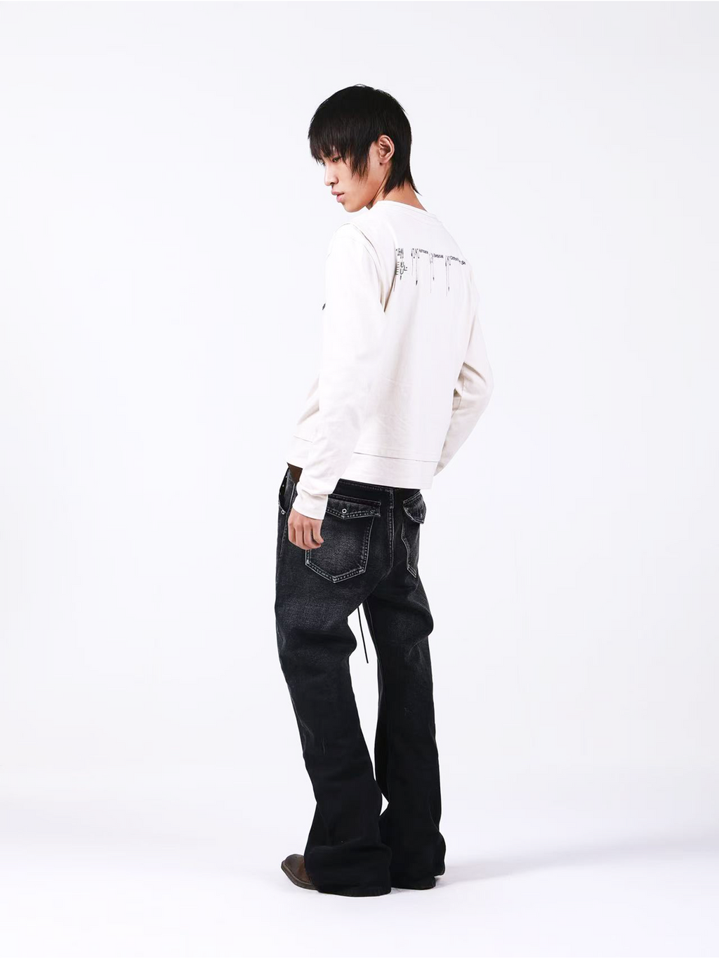 DETW Double Fake Two Front Shoulder Long Sleeves