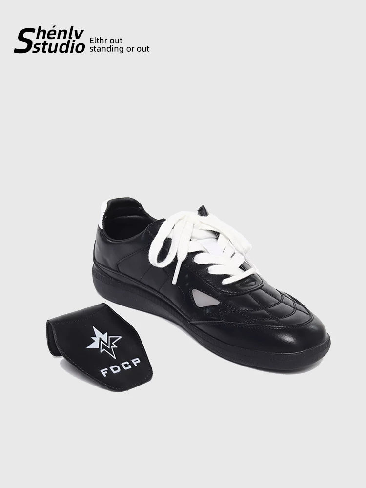 SHENLV STUDIO Color-matching Removable Clamshell Flat-soled Casual Shoes
