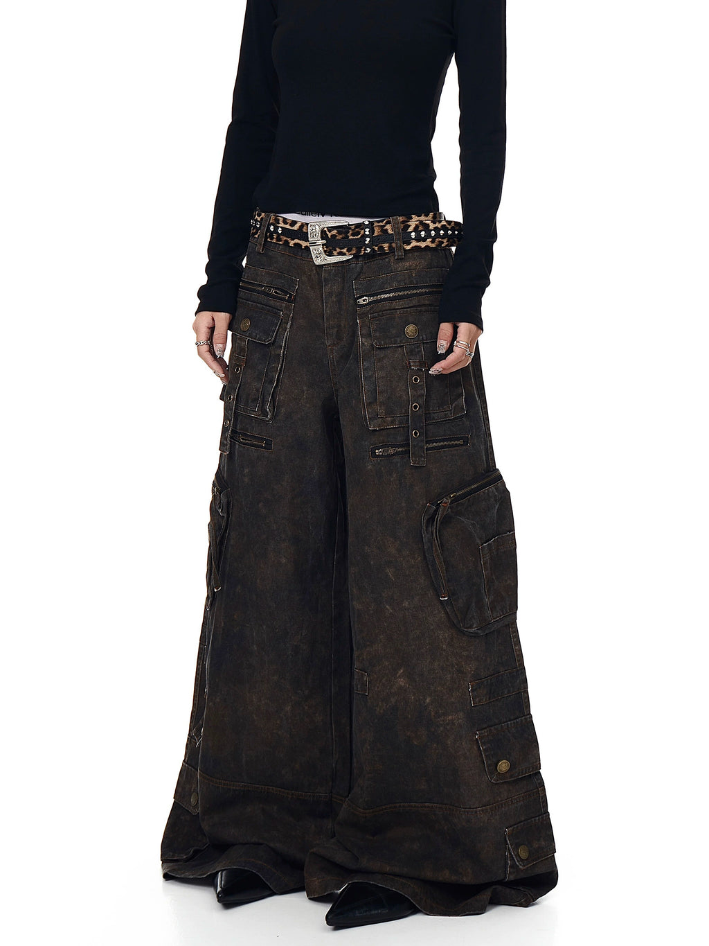 BLACKLISTS Old Tie-dye Multi-pocket Cargo Pants