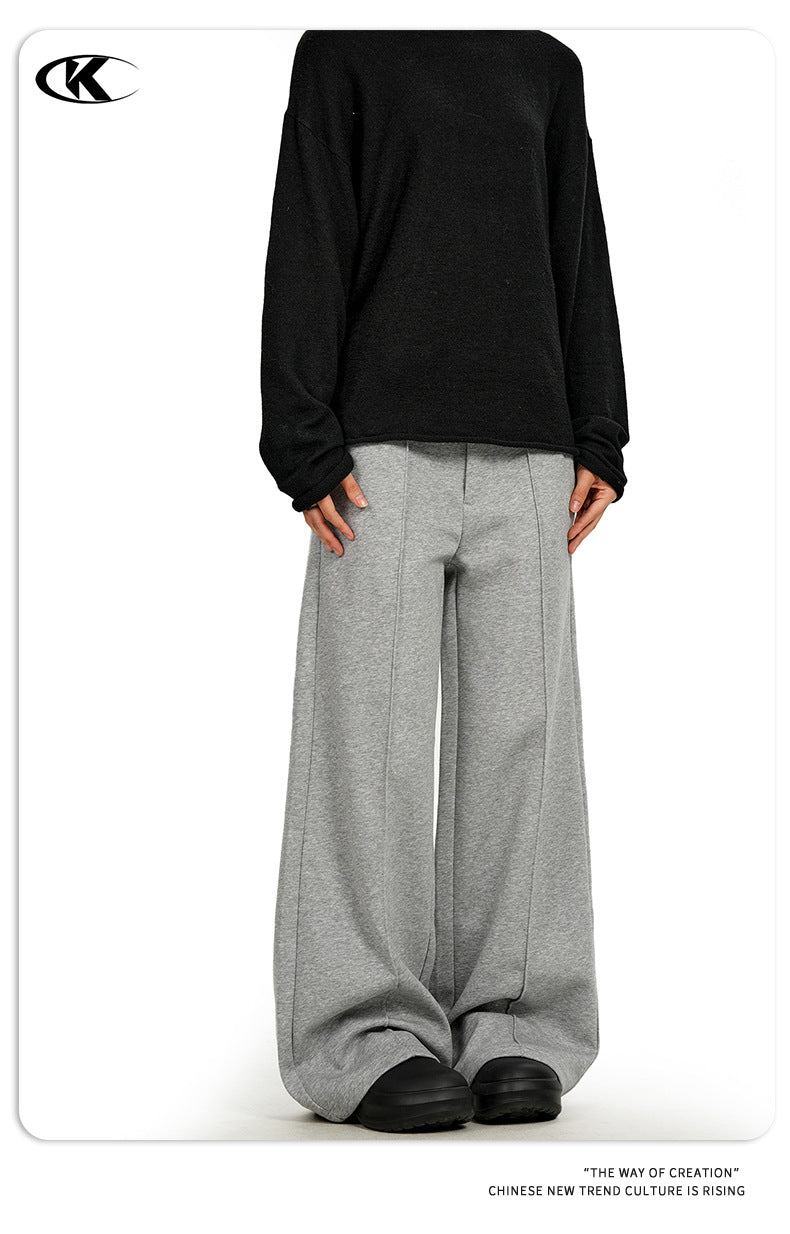 11KN Retro Straight Simple Casual Pants
