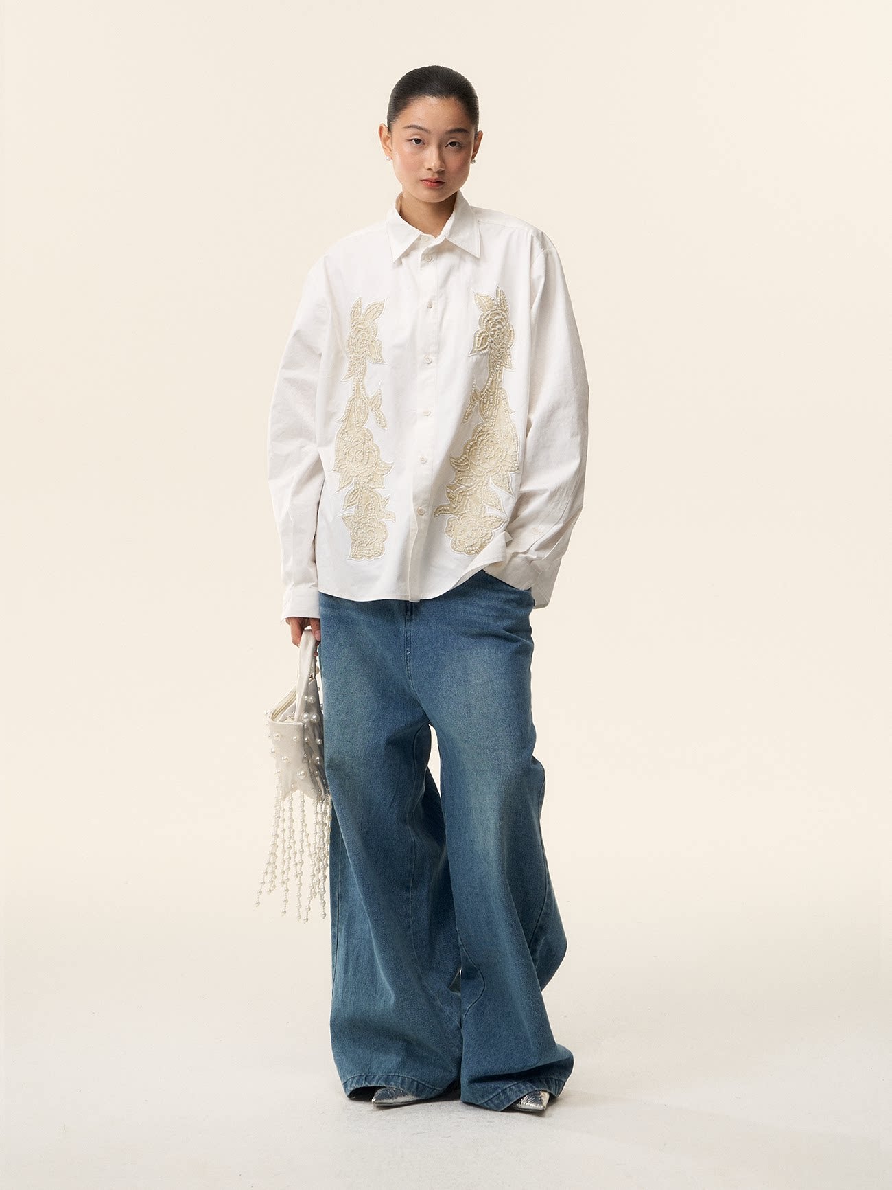 LOUMUTAKU Heavy Industry Beaded Casual Shirt