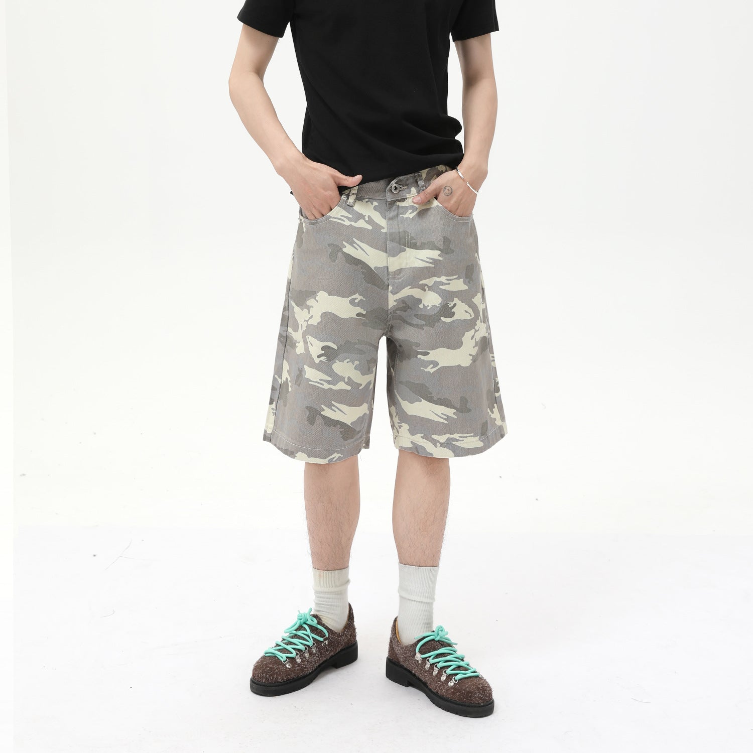 MTLCLOTHES Camouflage Loose Wide Leg Casual Pants