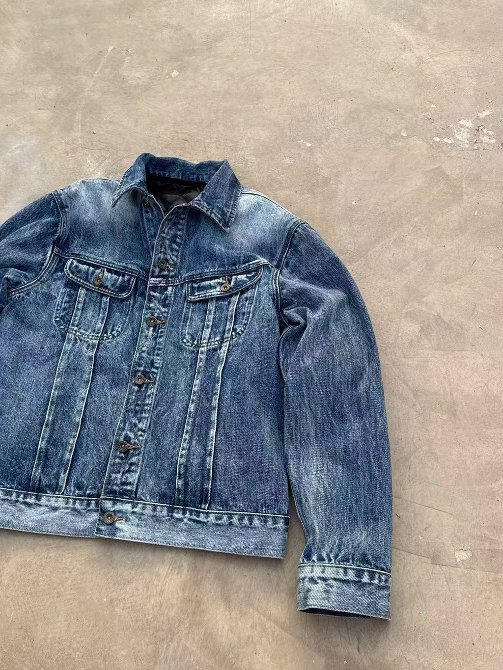 GTAL Removable Lapel Denim Jacket