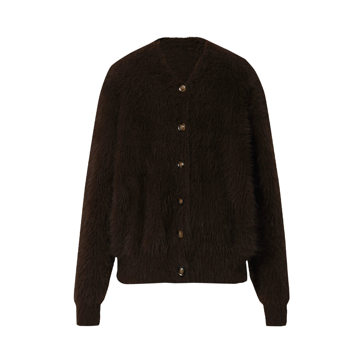 FUNKYFUN Imitation Mink V-neck Cardigan Sweater Jacket