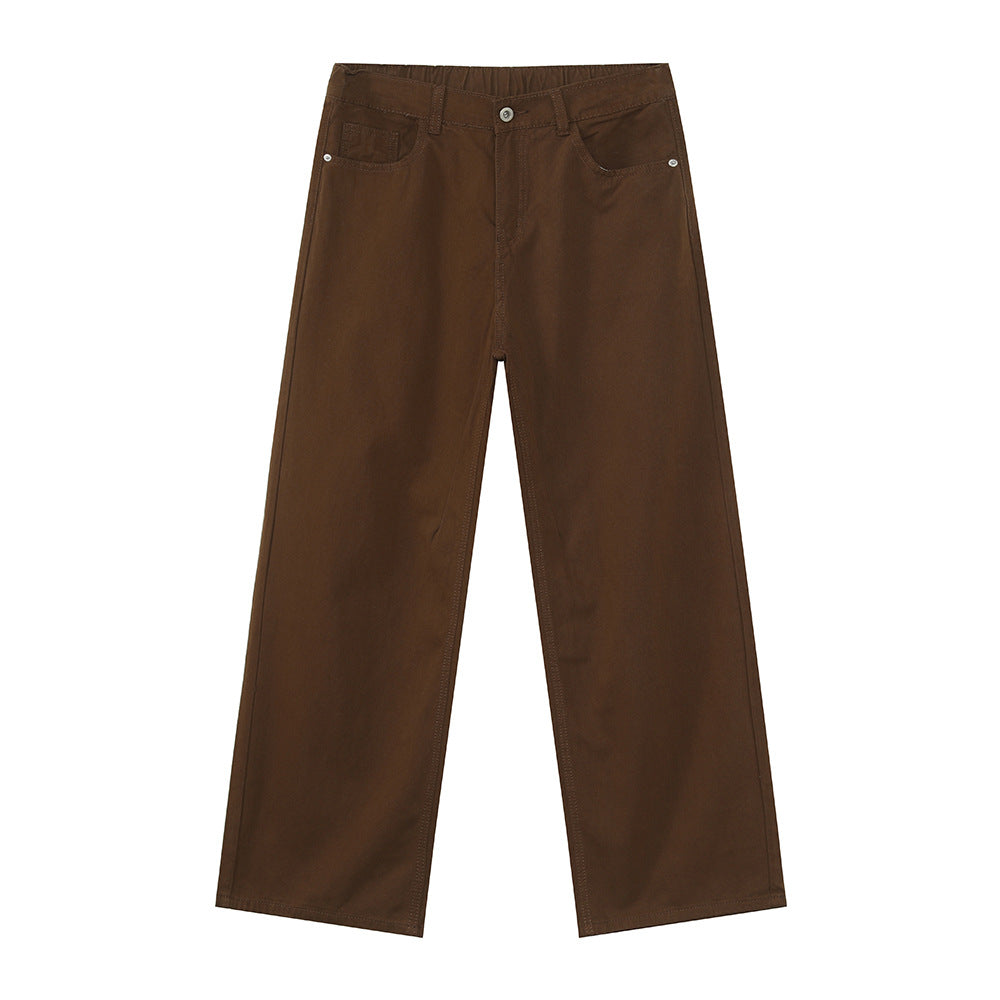 MTLCLOTHES Simple Casual Versatile Loose Washed Jeans