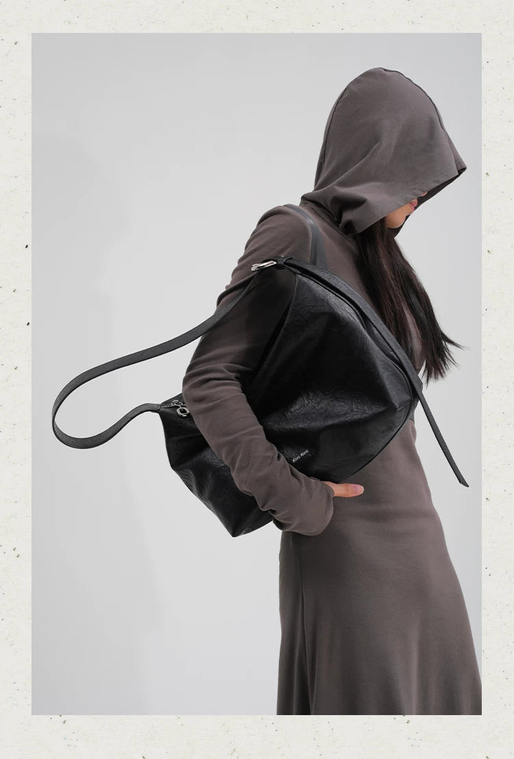 KoniKoni Leather Large Capacity Messenger Bag