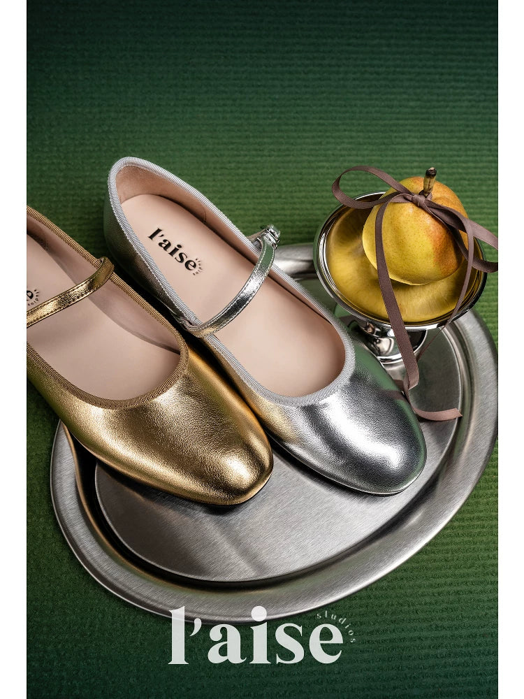 L'aise Comfortable Retro Flat Casual Mary Jane Shoes
