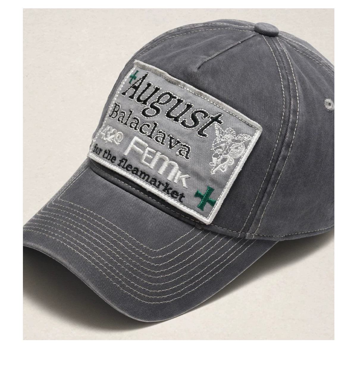 Fleamarket Letter Embroidered Baseball Cap