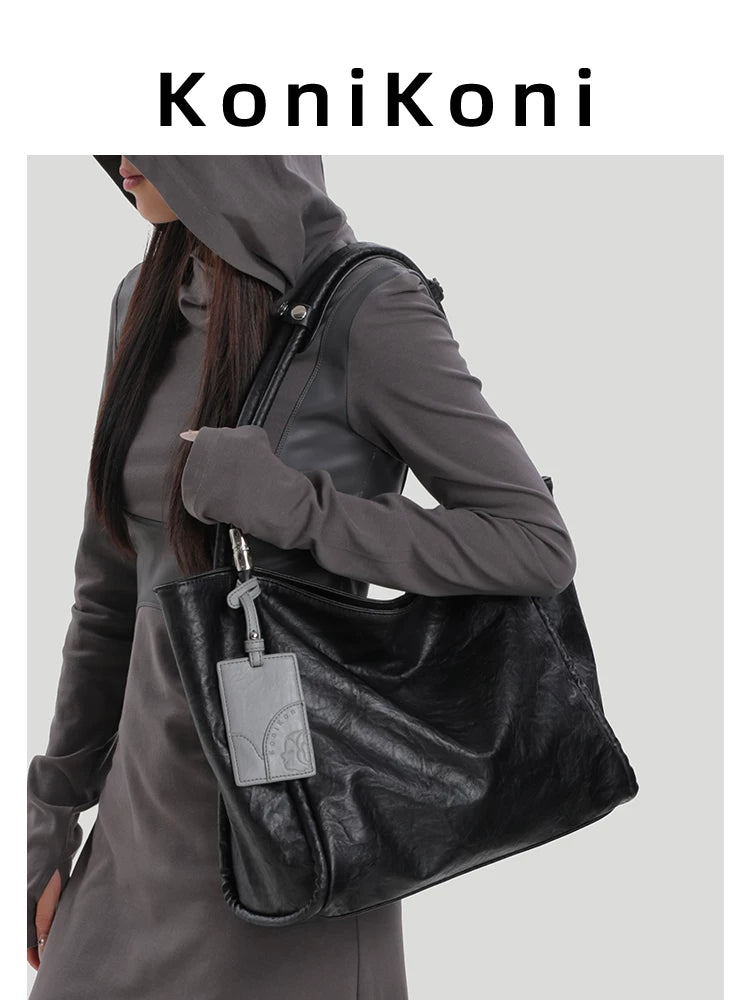 KoniKoni Leather Niche Shoulder Bag