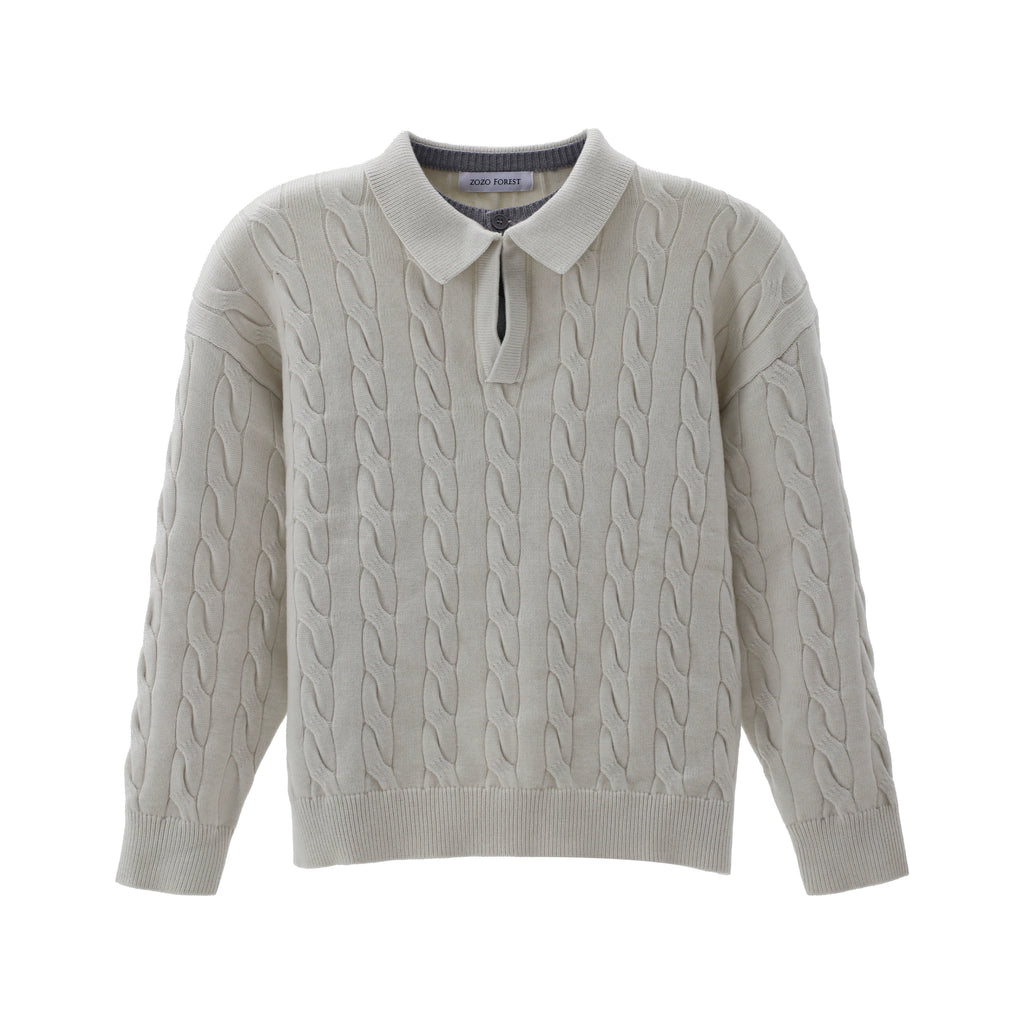 ZOZOFOREST Casual Fake Two-piece Knitted Sweater