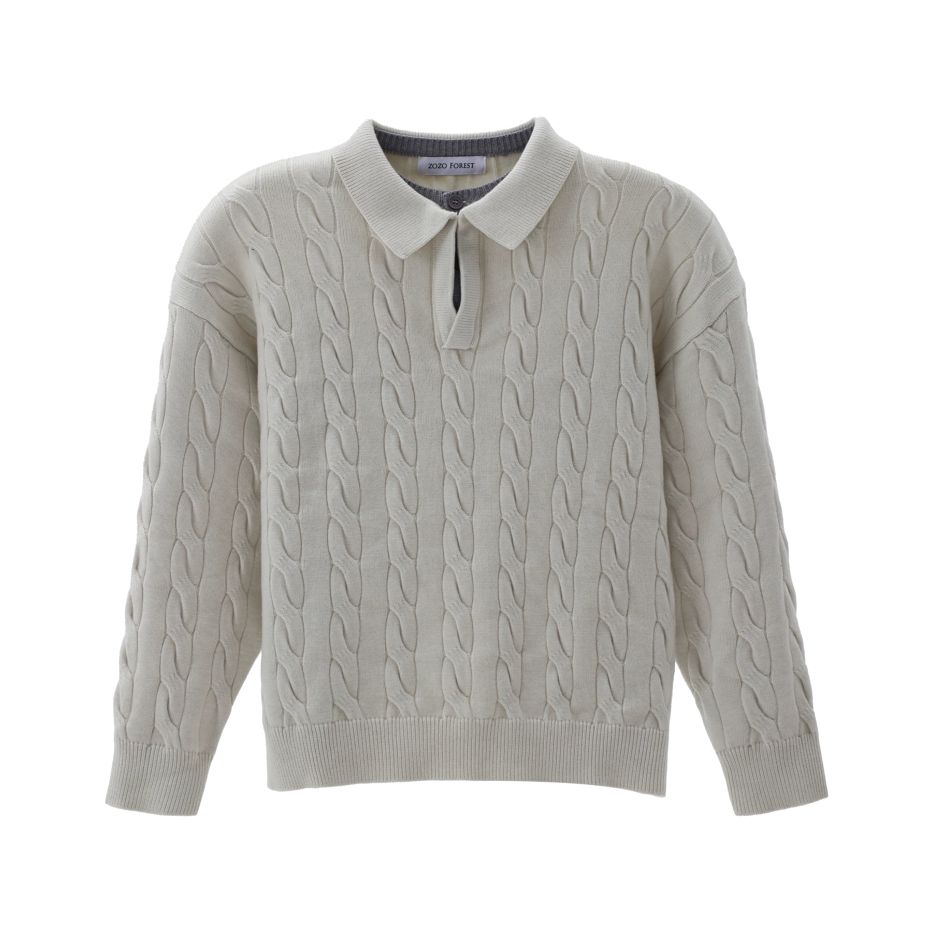 ZOZOFOREST Casual Fake Two-piece Knitted Sweater