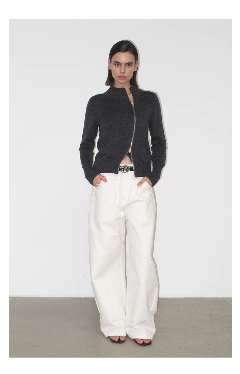 NOT UGLY Versatile Shoulder Cardigan Knit Sweater