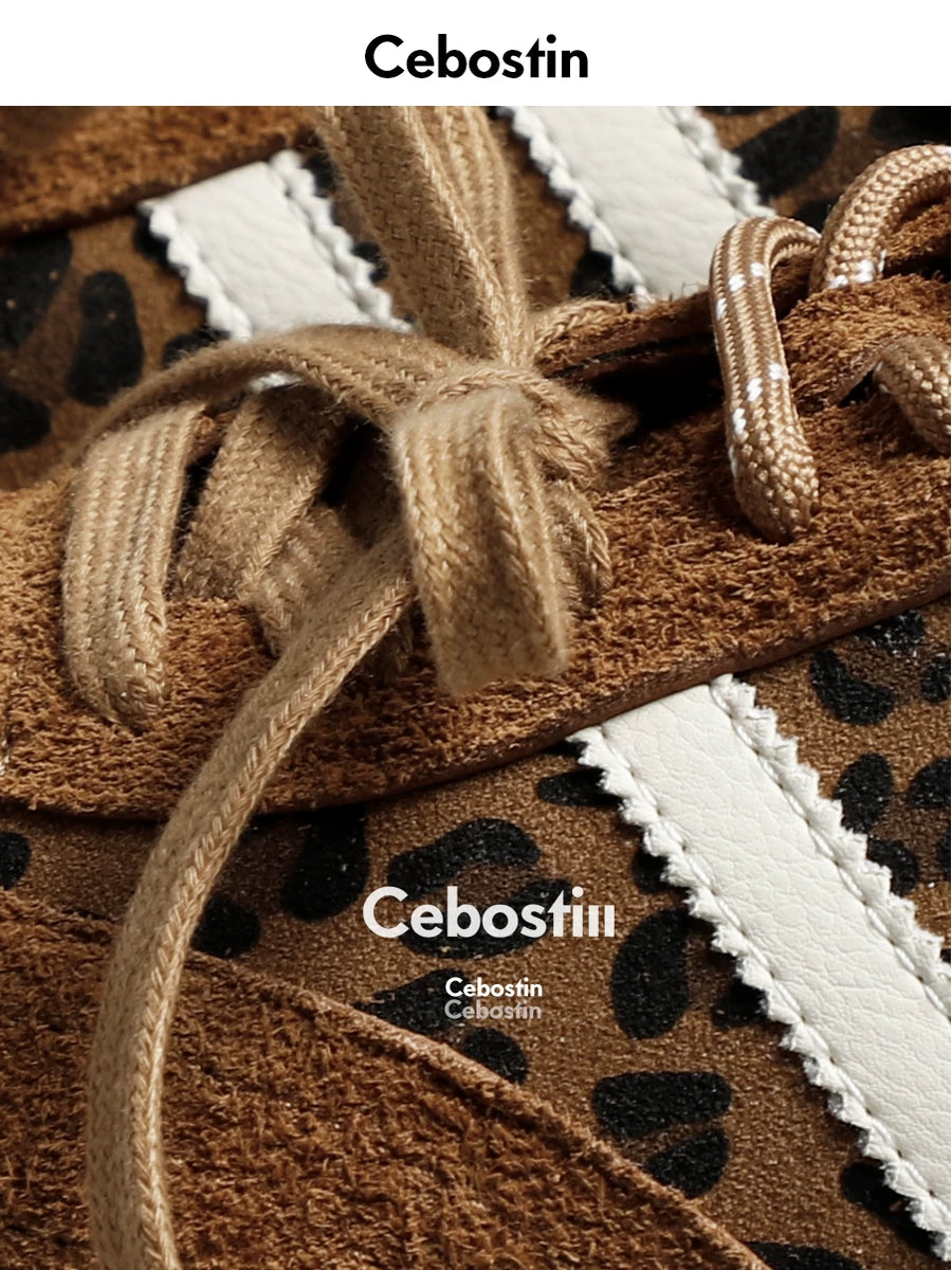 Cebostin Vintage Splicing Inner Heightening Sneakers