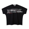 BeOurRule Fuzzy Letter Print Short Width Loose Tee