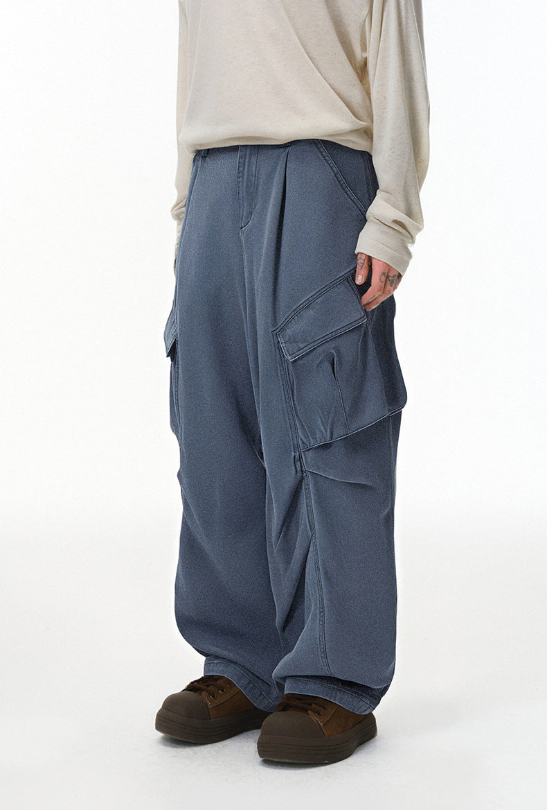 Inflation Pocket Pleated Wide Leg Pants